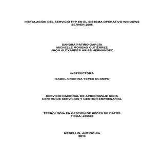 Guía de instalación del servicio ft...