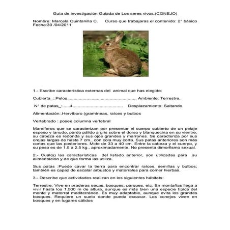 Guía de investigación guiada de los seres vivos