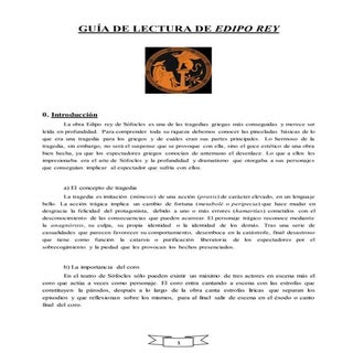 Guía de lectura de edipo rey 