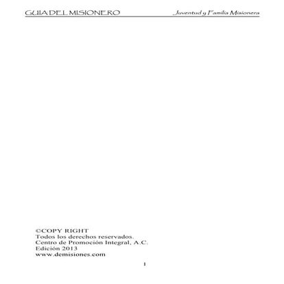 Guía del misionero