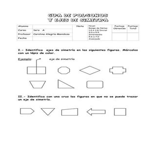 Guía de polígonos y ejes de simetría