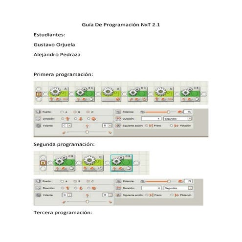 Guía de programación nx t 2