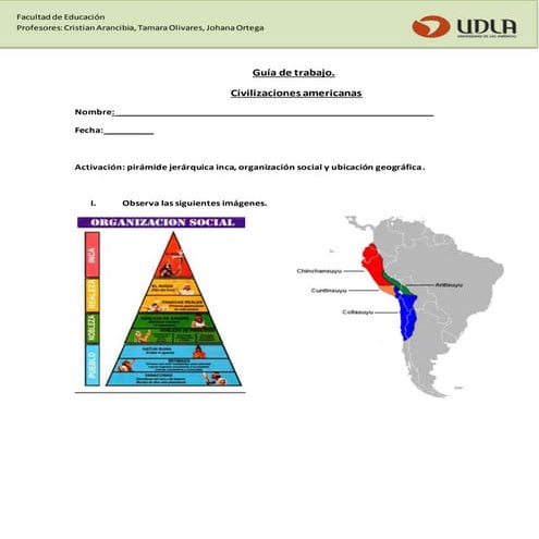 Guía de trabajo civilizaciones americanas listo