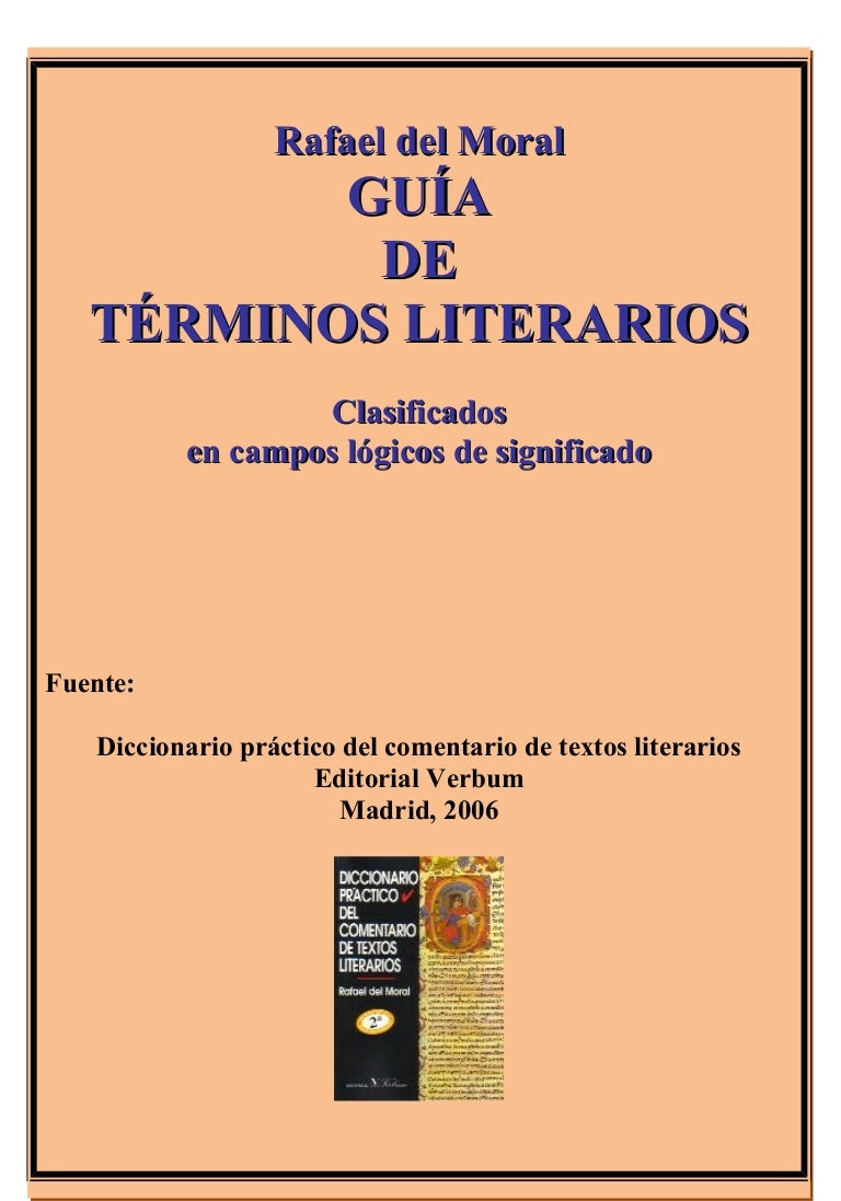 Guía de términos literarios