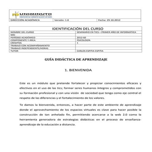 Guía didáctica psicología iii