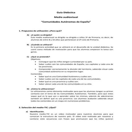 Guía didáctica vídeo