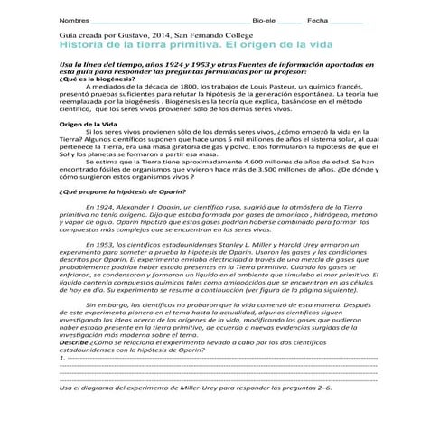 Experimento de miller urey