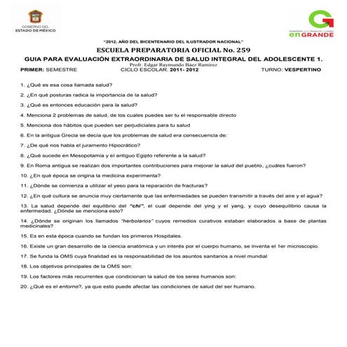 Guía extraordinario