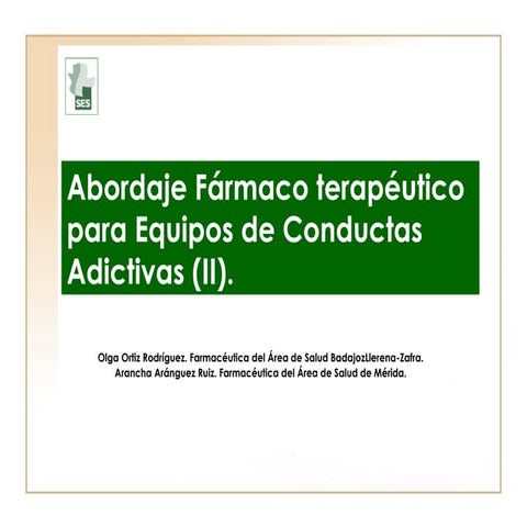 Guía farmacoterapéutica sobre adicciones (yII)