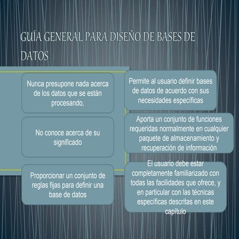 Guía general para diseño de bases de datos
