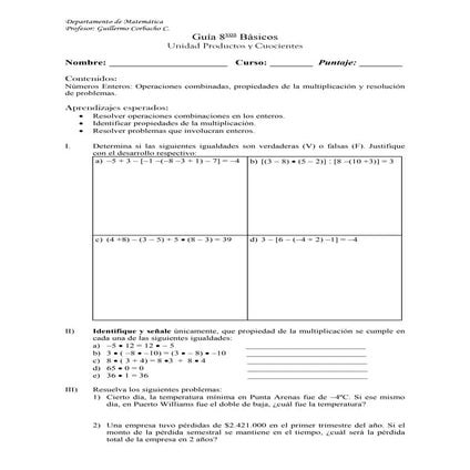 Guía mat 8vos básicos