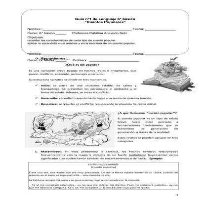 Guía n°1  Cuentos populares