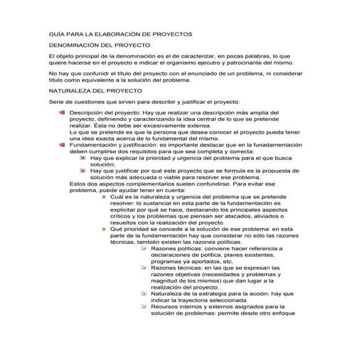 Guia para la elaboración de proyectos | PPTX