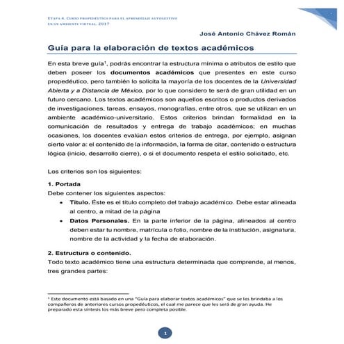 Guía para la elaboración de textos académicos...