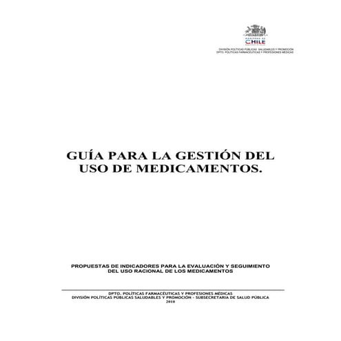 Guía para la gestión del uso de medicamentos