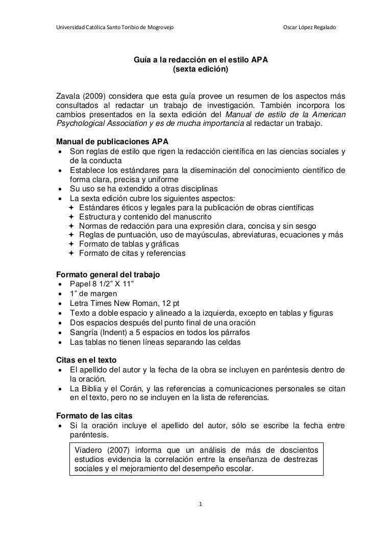 formato apa 6 edicion