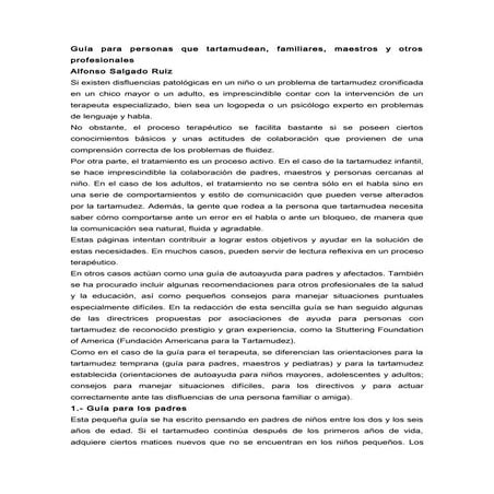 Guía para personas que tartamudean