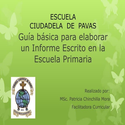 Guía para un trabajo escrito en la escuela