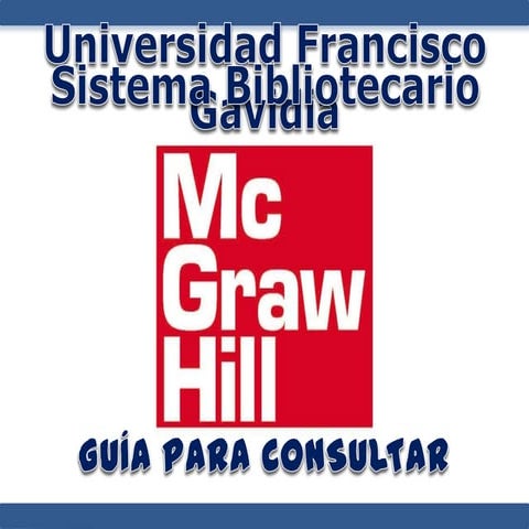 Guía para utilizar la Biblioteca Virtual McGraw Hill | PPTX