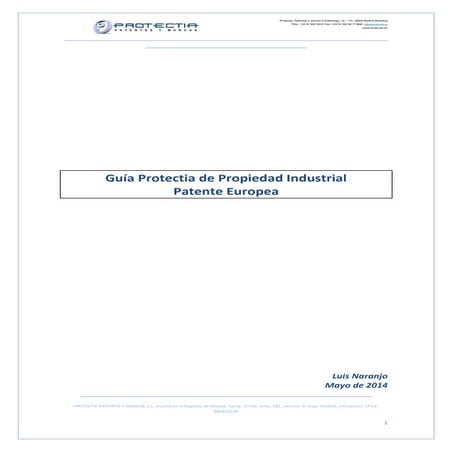 Guía patente europea