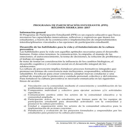 Guía de Participación Estudiantil