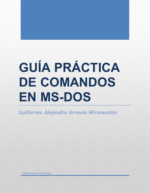 Guia practica de comandos en ms-dos | PDF