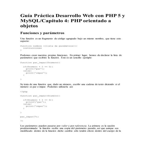 Guía práctica desarrollo web con php 5 y my sql