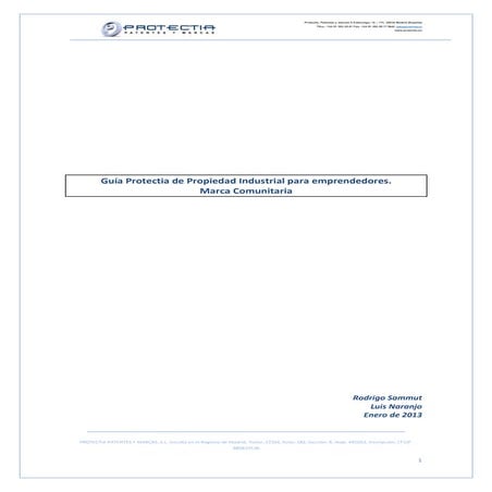 Guía Protectia de PI: Marca Comunitaria