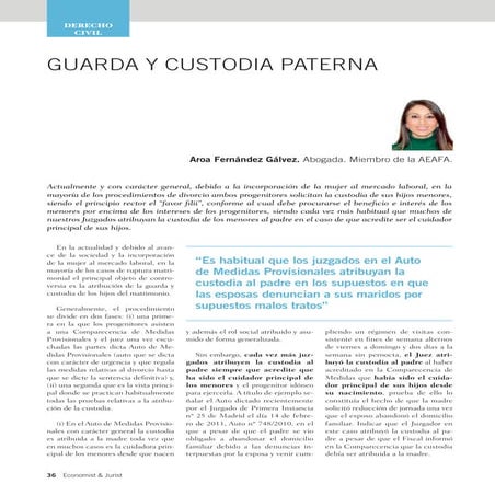 Guarda y custodia paterna