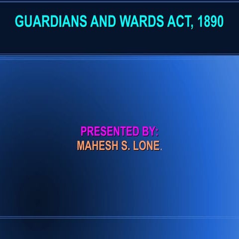 Guardian and wards act,