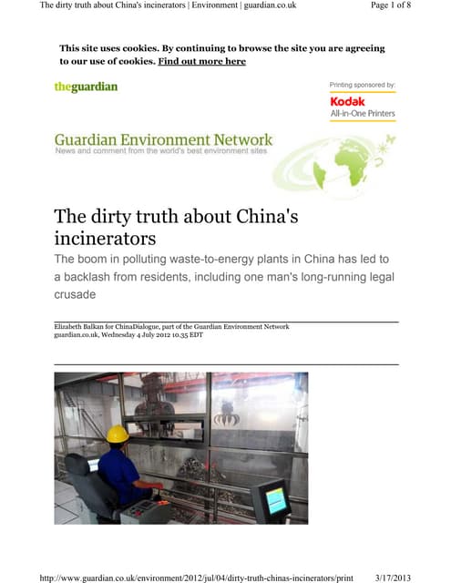 China Municipal Solid Waste Management | PDF