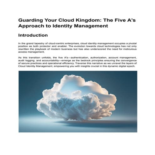 Guarding Your Cloud Kingdom_ The Five A's Approach to Identity Management