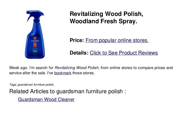 Guardsman furniture polish