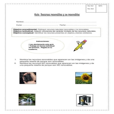 Guía recursos naturales