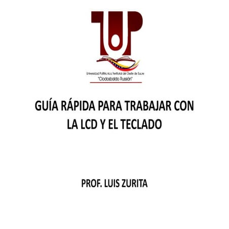Guía rápidalcd y teclado