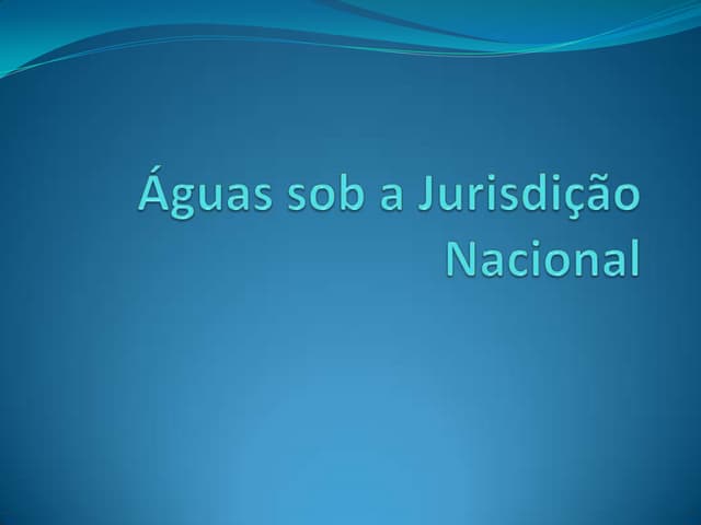 áGuas sob a jurisdição nacional