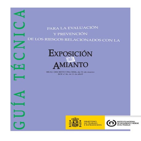 Guía técnica exposición al amianto