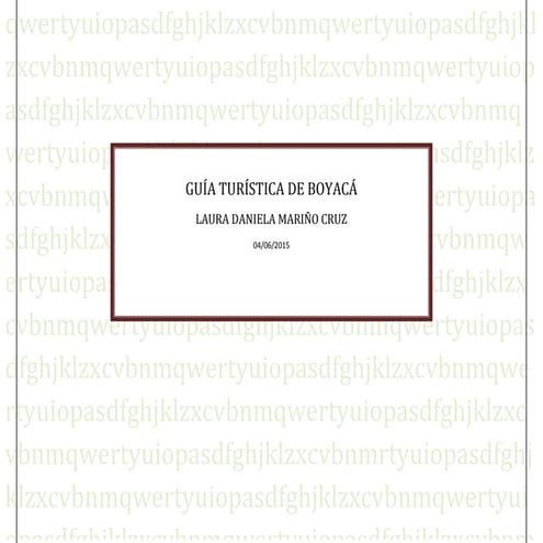 Guía turística de boyacá 