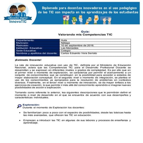 Guía valorando competencias tic carlos eduardo vera