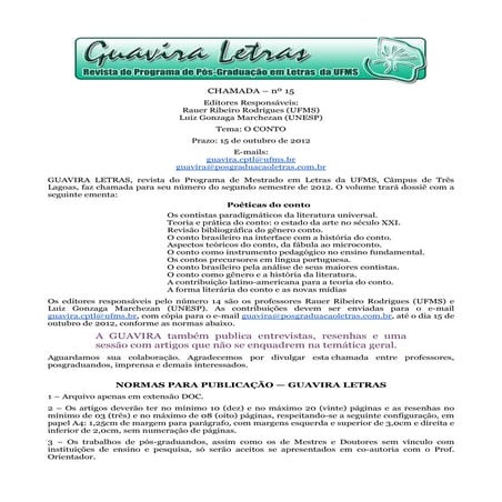 Guavira Letras - chamada 15