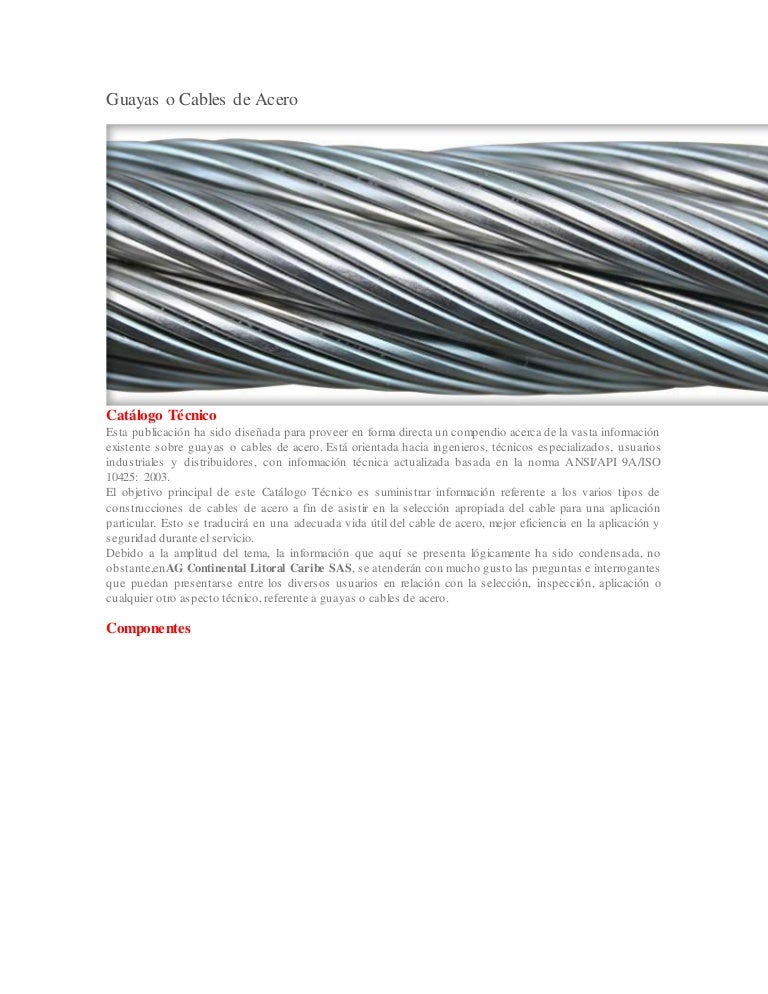 Tipos de cables para ascensores