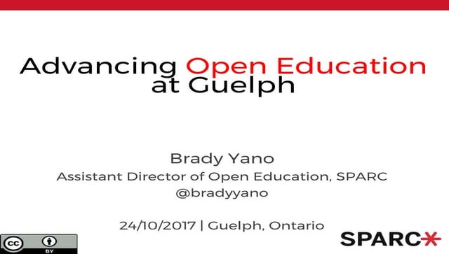 Advancing Open Education at Guelph