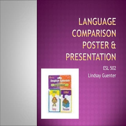 Guenter u11a1 language comparison poster & presentation