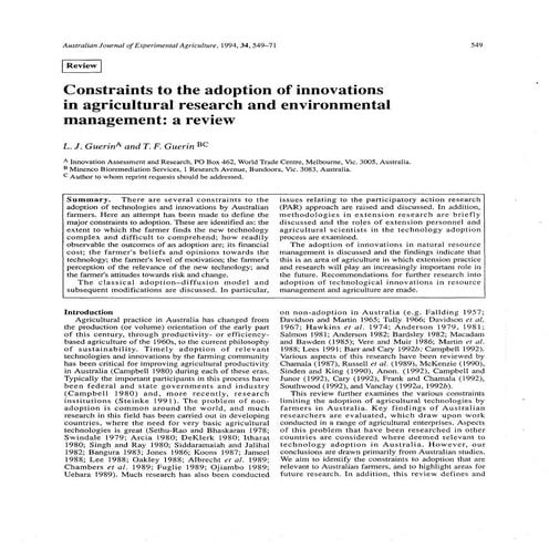 Adoption of environmental technologies