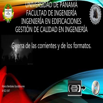 Guerra de corrientes y formatos MB