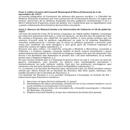 Guerra civil- PAU prova