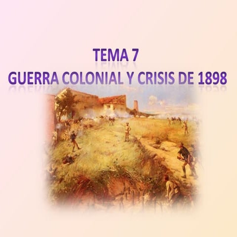 Guerra colonial y crisis de 1898