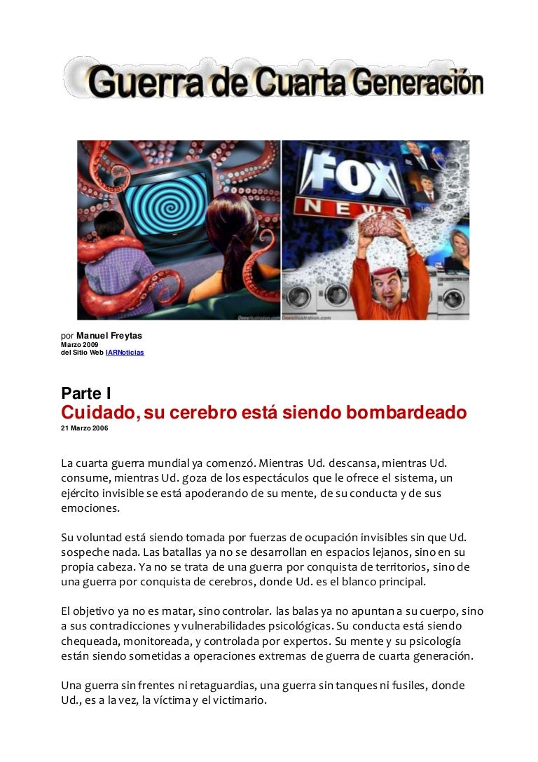 Guerra de cuarta generacion - Manuel Freytas Guerra de cuarta generacion - Manuel Freytas