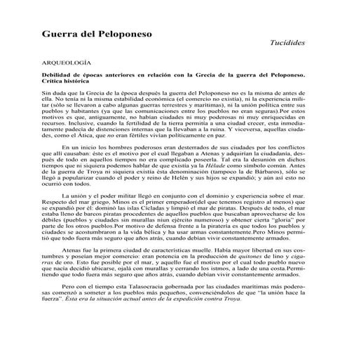 Guerra del Peloponeso; Arqueología