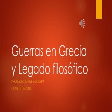 Guerras en grecia y legado filosófico